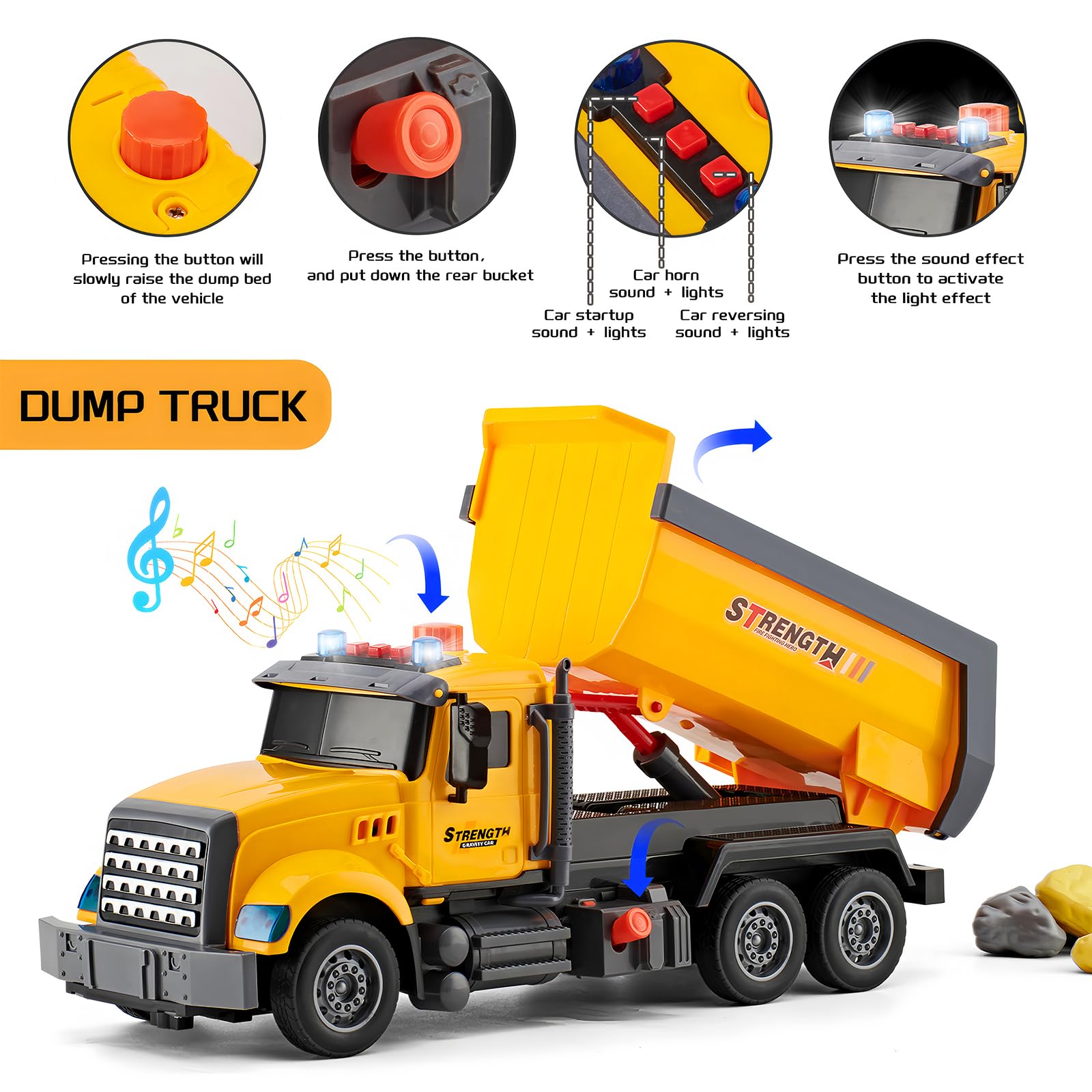 LerBao two-pack large construction trucks for solo or group play.