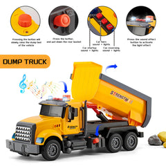 LerBao two-pack large construction trucks for solo or group play.