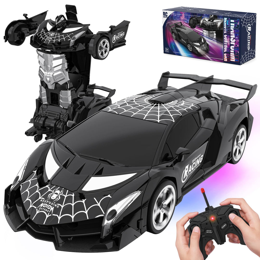 LERJIAUS transform RC spider car in car form for dynamic play and pretend racing