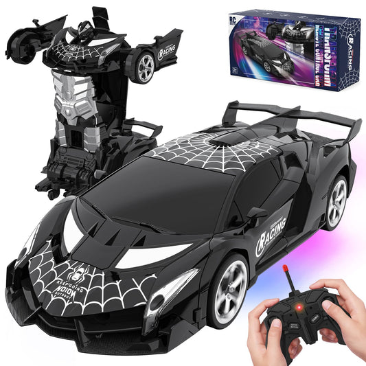 LERJIAUS transform RC spider car in car form for dynamic play and pretend racing