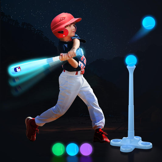Leshein LED Tee Ball set glow bat for day and night play