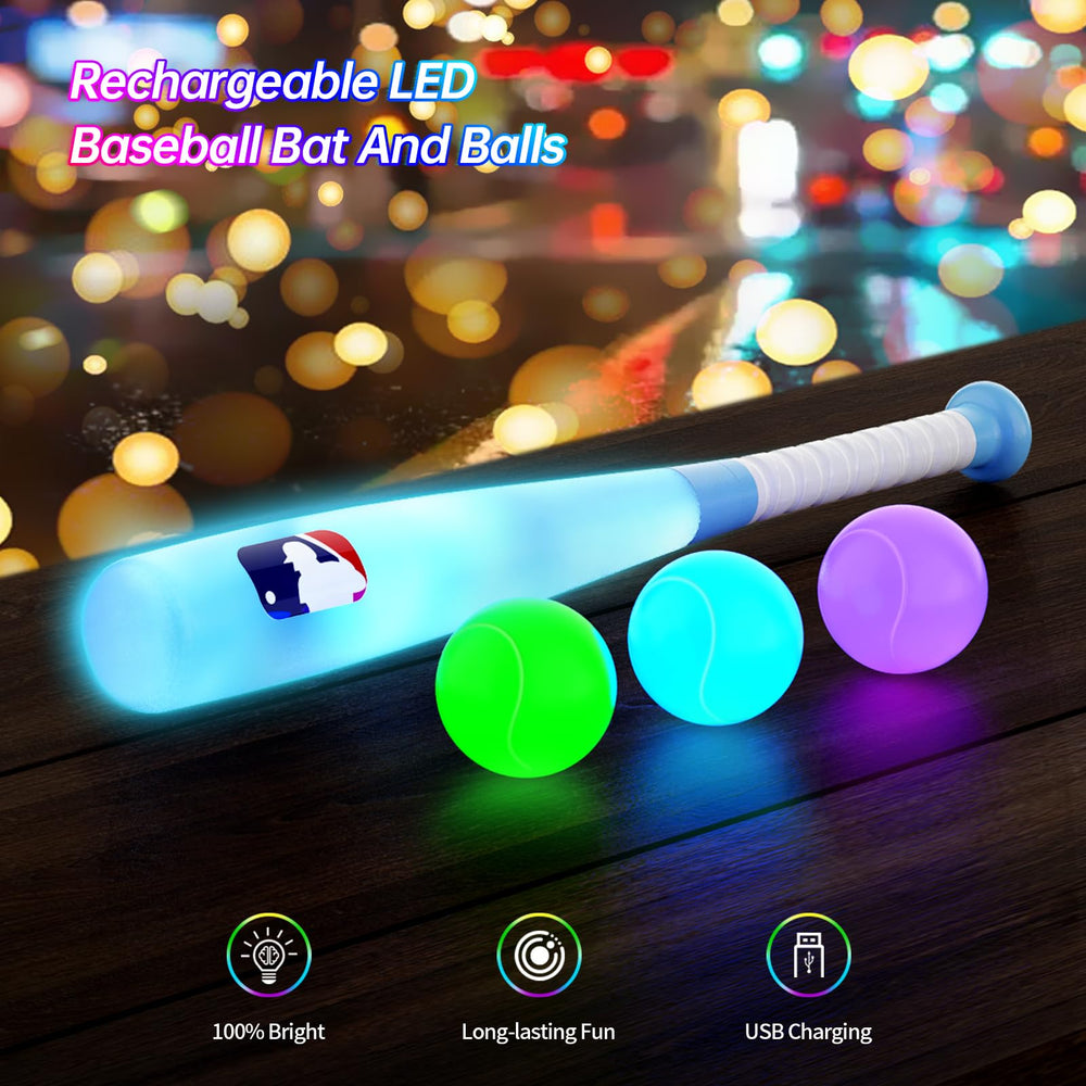Leshein USB rechargeable charger powers the glow-in-the-dark tee ball set