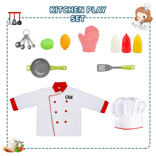 Lesheng space kids chef hat, completes authentic role play outfits.