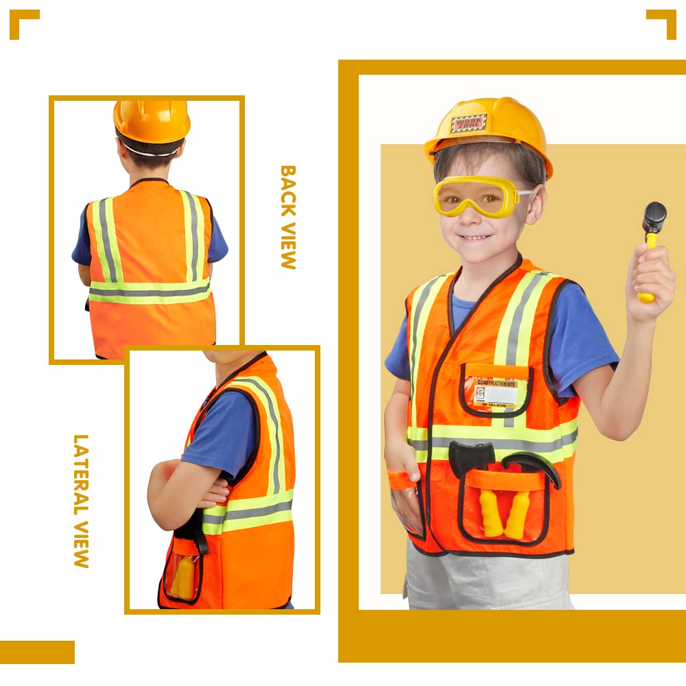 Lesheng space construction tools set showcases five props enhancing hands-on pretend tasks.