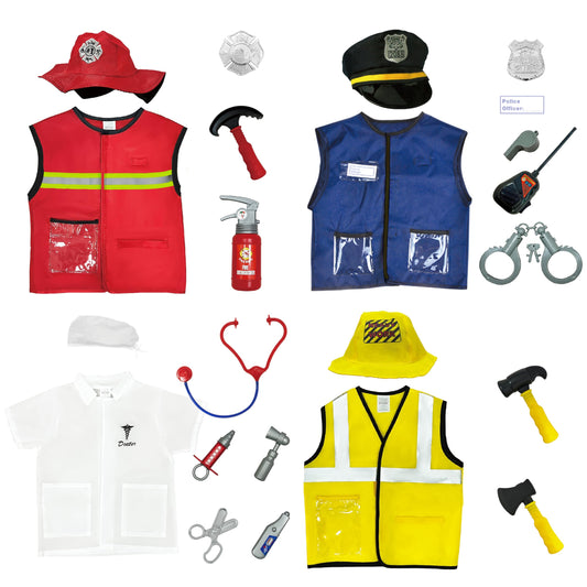 Lesheng Space police officer outfit for screen-free pretend play and social interaction.