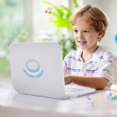 LESHITIAN Kids Laptop dual-button mouse image highlights improved hand-eye coordination.