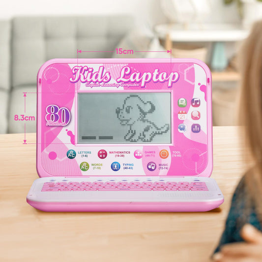 LESHITIAN Kids Laptop screen close-up highlighting clear display for reading practice