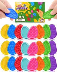 LESONG fidget stone with bright textures for tactile focus and calm play.