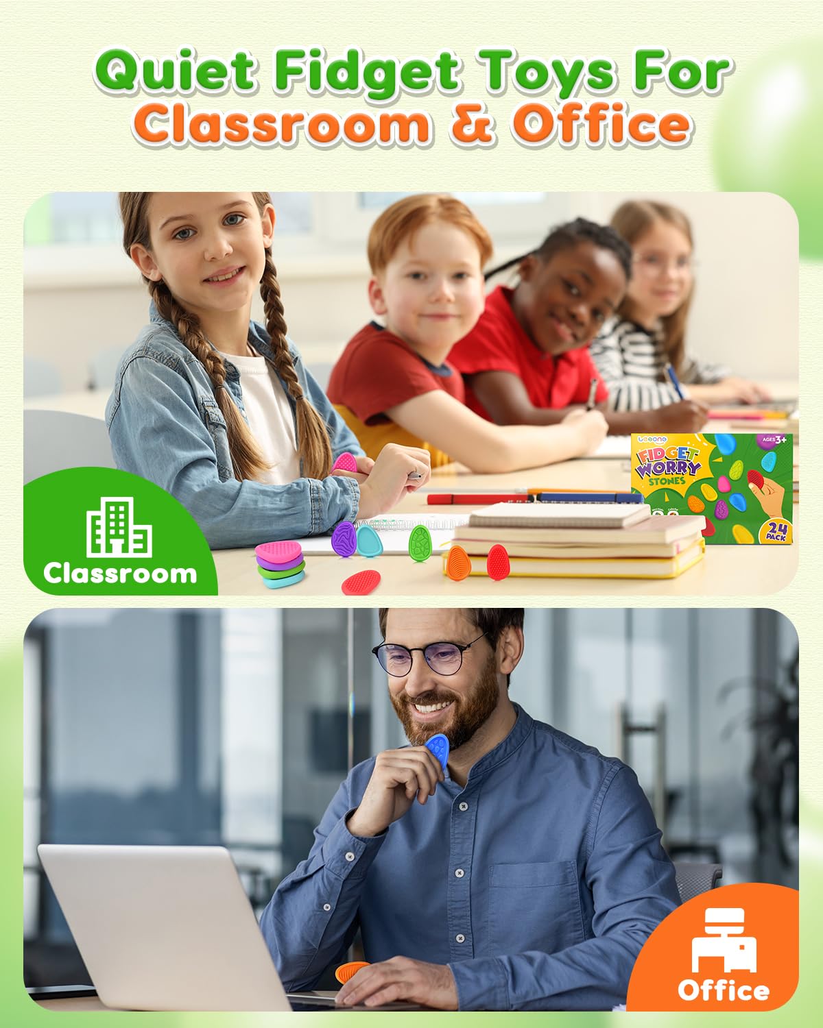 LESONG quiet pocket fidget toy for on-the-go focus at school or work.
