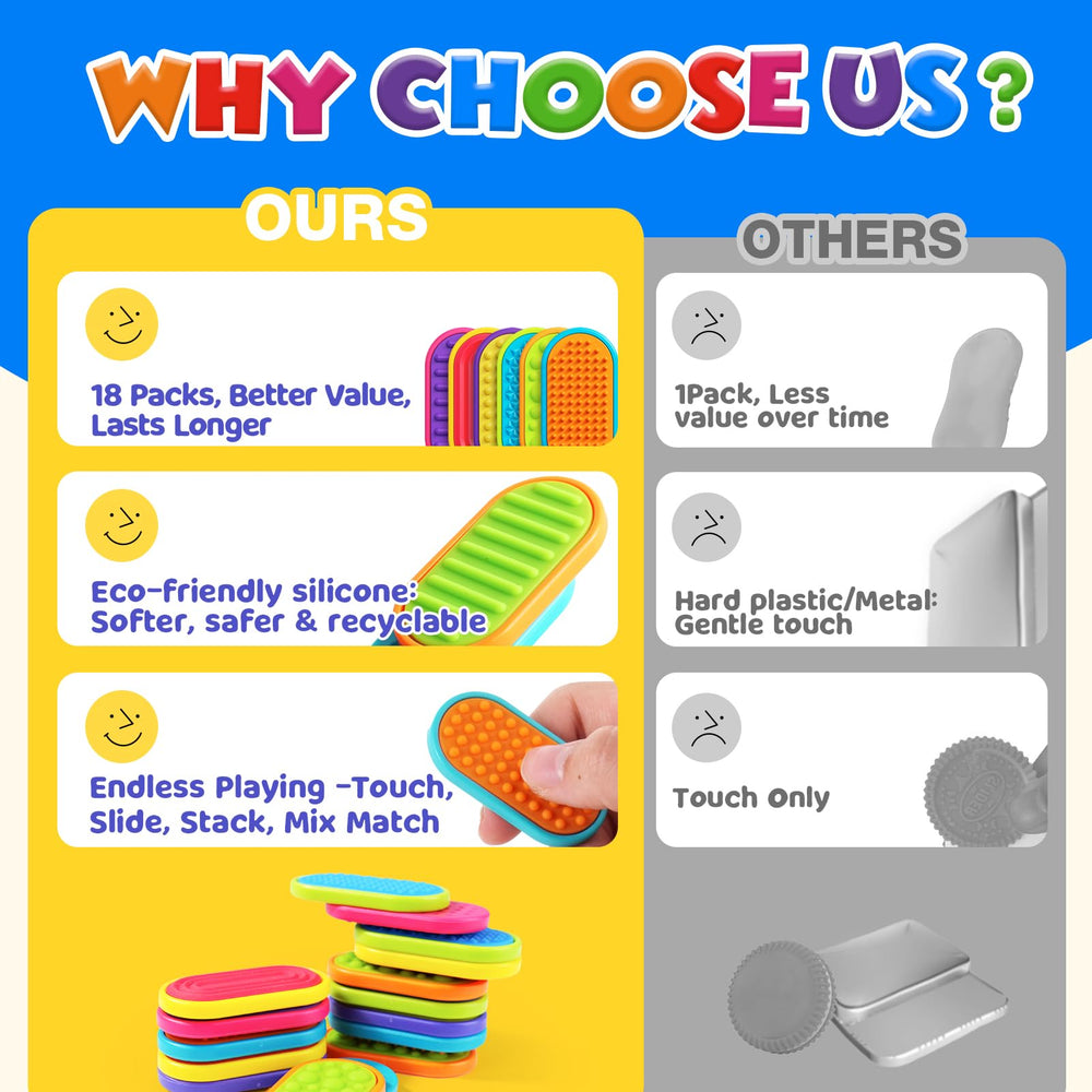Lesong magnetic slider pack: multi-color set for classroom rewards and quiet engagement.