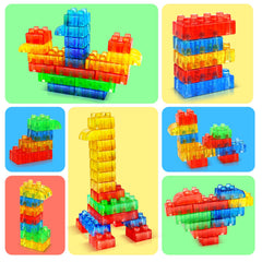 Lesong toddler playing with blocks promotes imaginative exploration and hand-eye coordination.