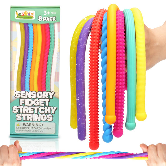 LESONG sensory toy stretch noodles glow in the dark for engaging sensory play.
