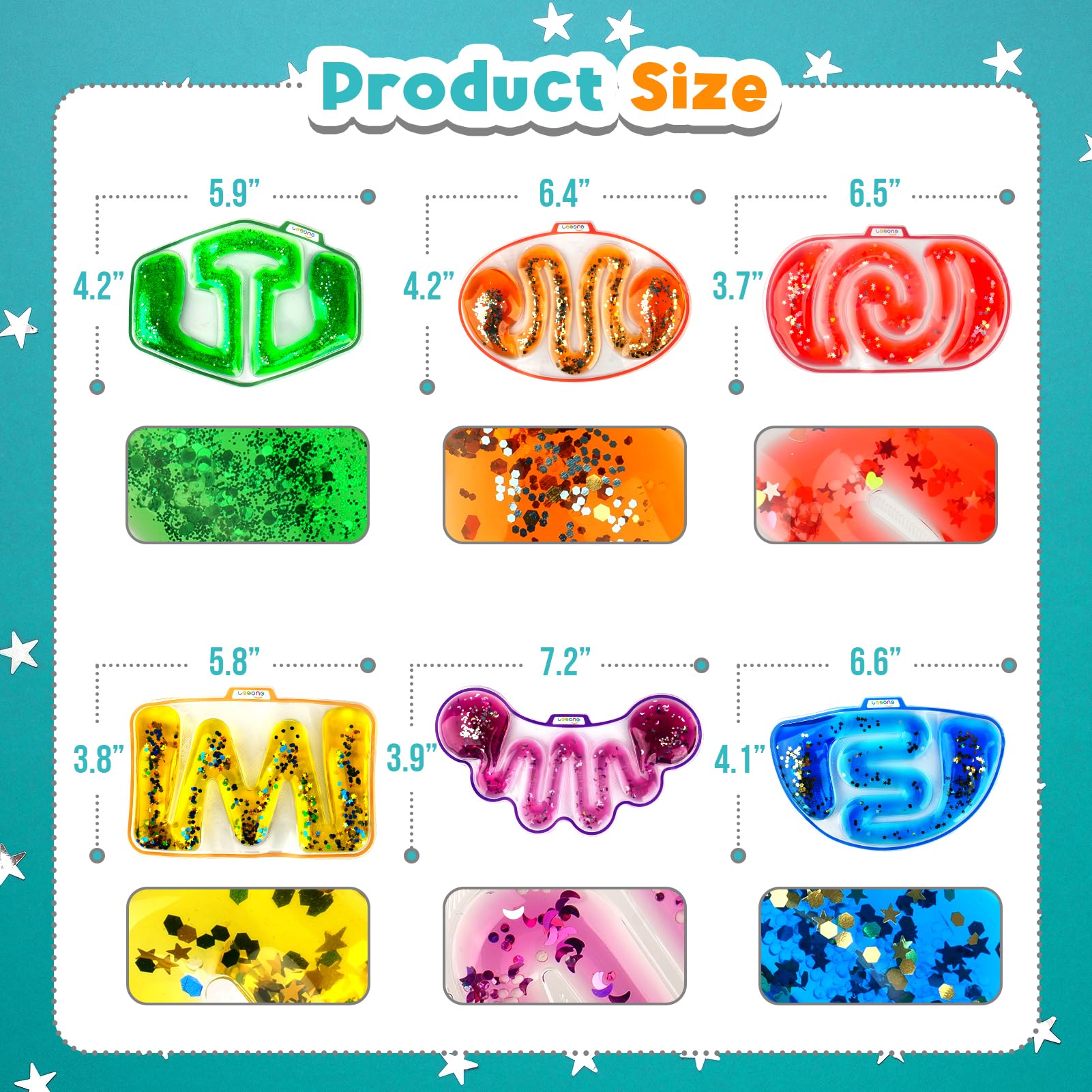 LESONG Sensory Tube glitter flow features mesmerizing visuals to aid focus.