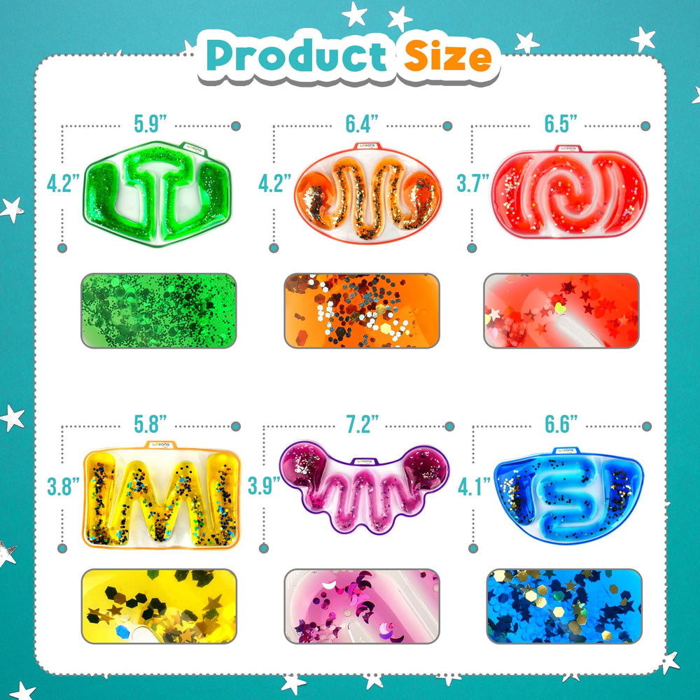 LESONG Sensory Tube glitter flow features mesmerizing visuals to aid focus.