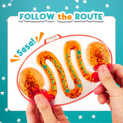 LESONG Sensory Tube goo squish demonstrates satisfying squeeze and stress-relief potential.