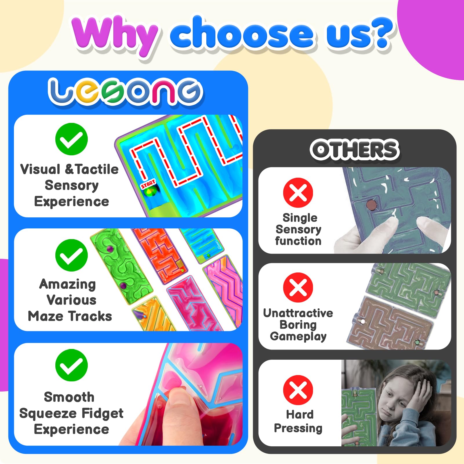 Lesong soft squeeze therapy toy helps kids regain composure with gentle squishing.