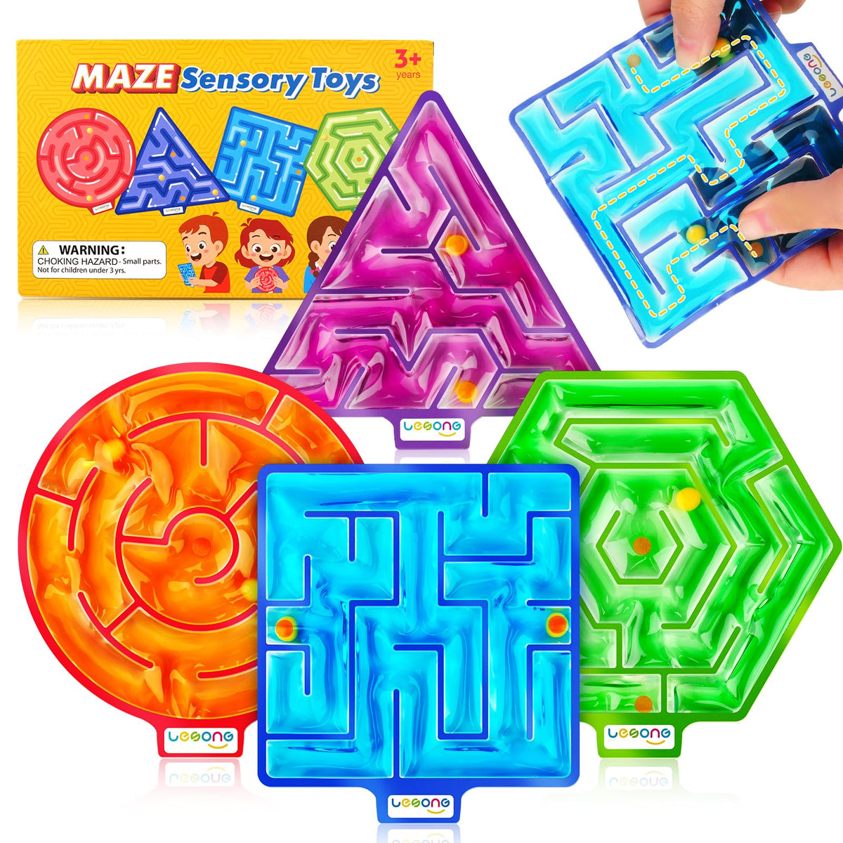 LESONG squishy maze toy gel-filled for calming sensory play