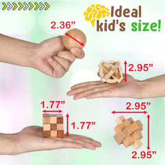LESONG wooden block puzzles with varied shapes for tactile learning