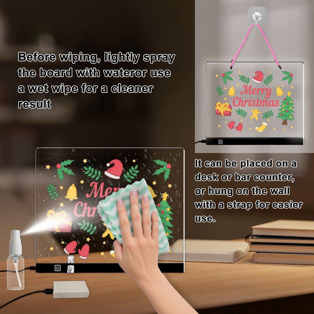 LESOON LED Note Board auto shut-off timer — bedtime glow for kids.