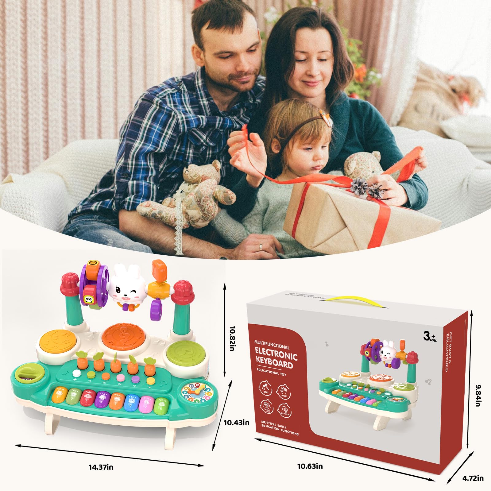 LESSETI adjustable-stand keeps play comfortable for growing children.