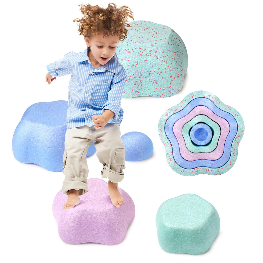 LESSETI flower-stone-stack-setup boosts balance and creativity for kids.