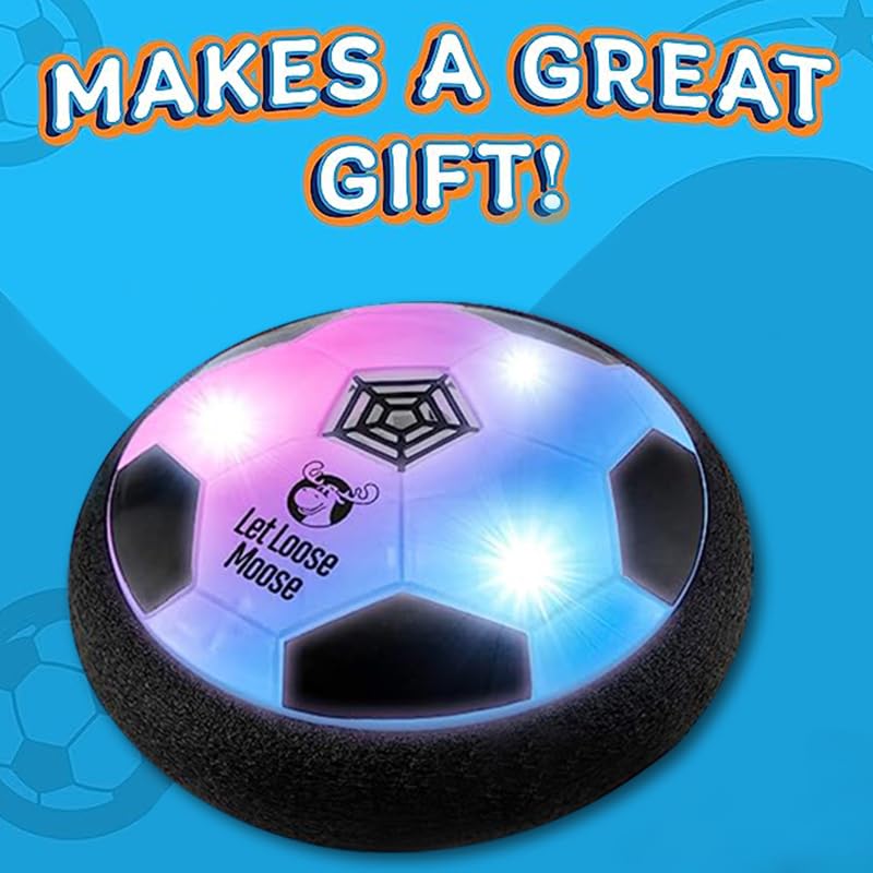 Let Loose Moose hover soccer ball glides smoothly across hardwood and tile