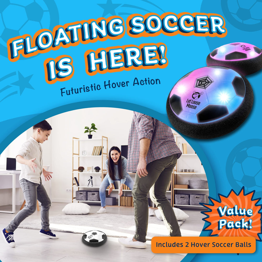 Let Loose Moose LED hover ball lights up rooms for engaging nighttime play.