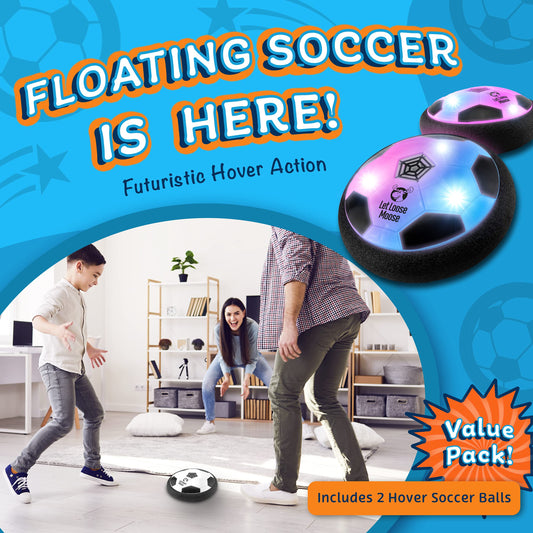 Let Loose Moose LED hover ball lights up rooms for engaging nighttime play.