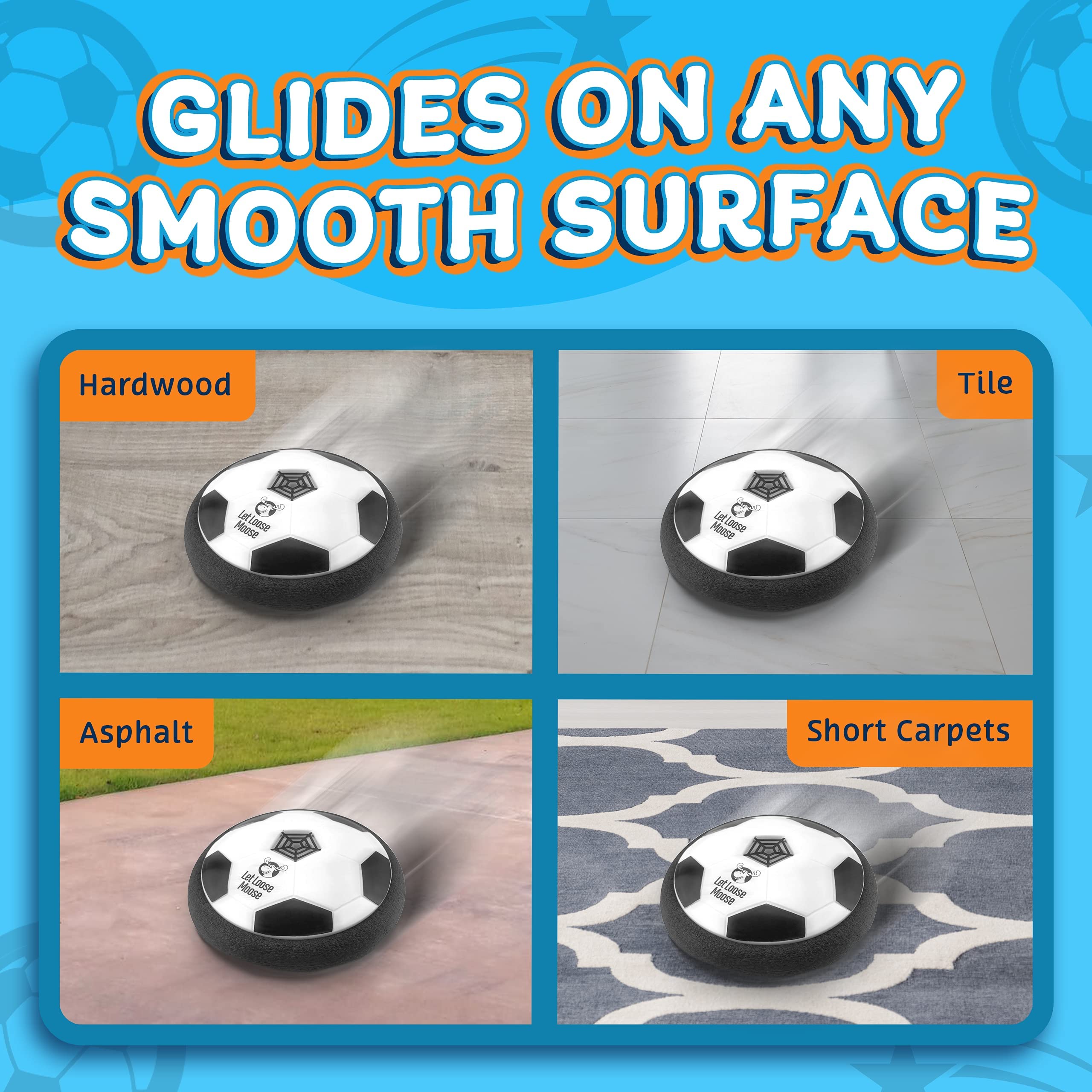 Let Loose Moose 6.8-inch foam balls offer soft, safe contact for kids.