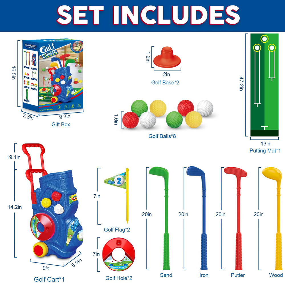 Letapapa four-club set with double-sided design for versatility.