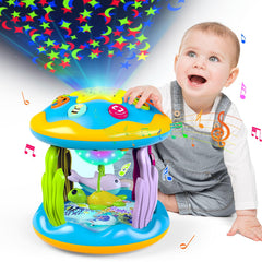 Letapapa 360° rotation dolphins and turtles stimulate tummy-time engagement.