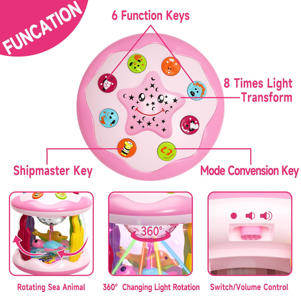 Letapapa Tummy Time Light-Up Toy provides soothing lights to attract baby's attention.