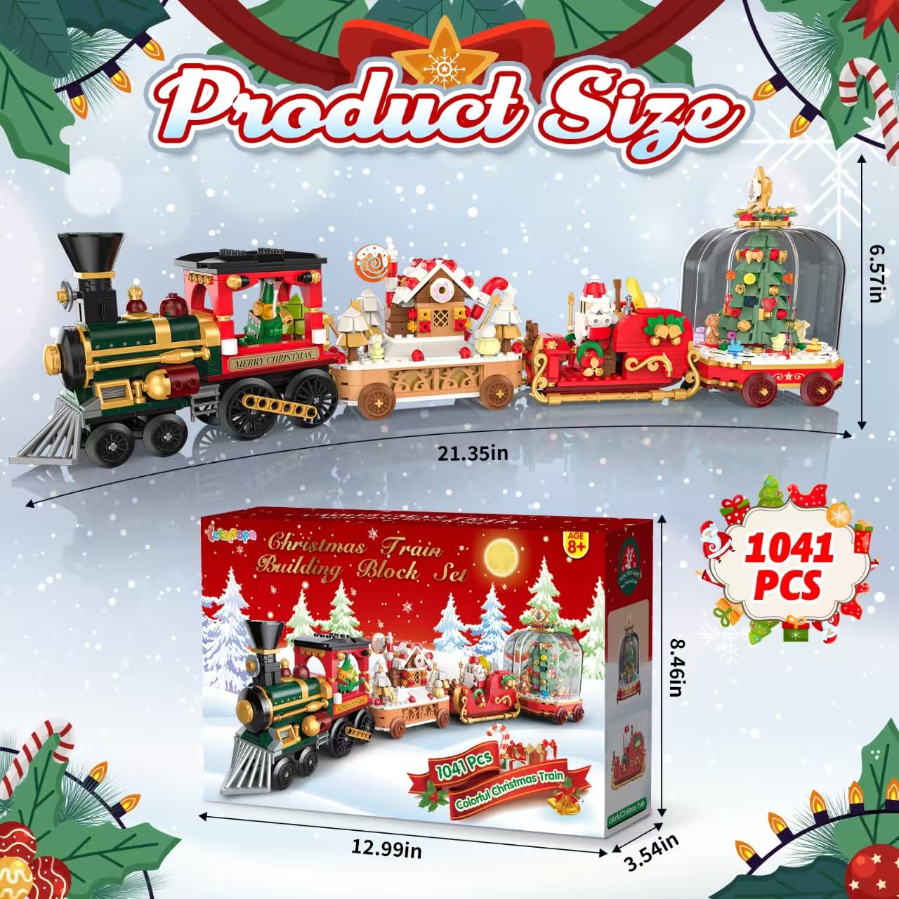 Letapapa gingerbread-house module as part of the train set for charming holiday display.