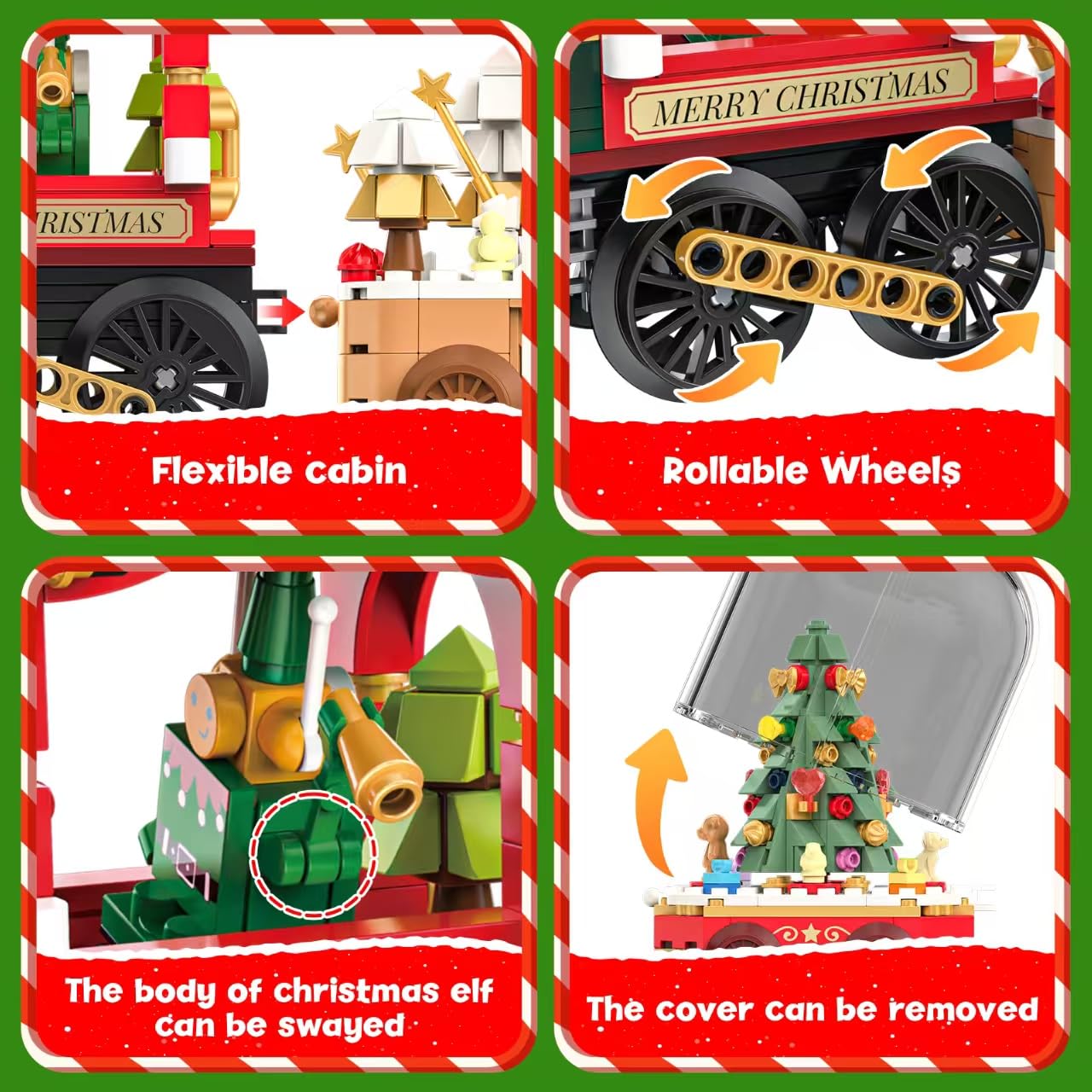 Letapapa Christmas tree module with canopy creates vibrant seasonal décor.