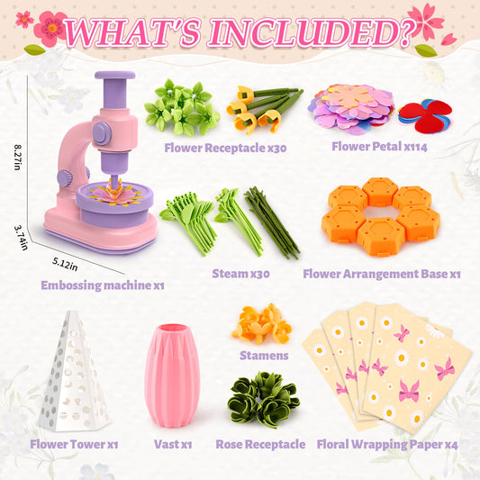 Letapapa embossing machine rose mode enables easy rose petal crafting for young designers.