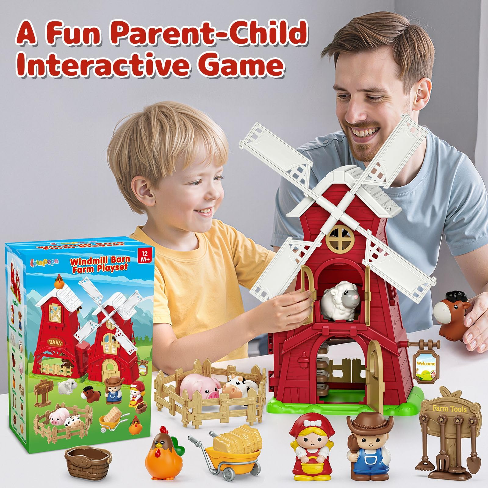 Letapapa farm animals collection encourages cooperative pretend farming.