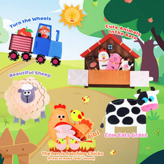Letapapa Farm Busy Book cow feeding activity supports imaginative hands-on play