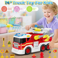 Letapapa fire truck water spray function encourages hands-on action