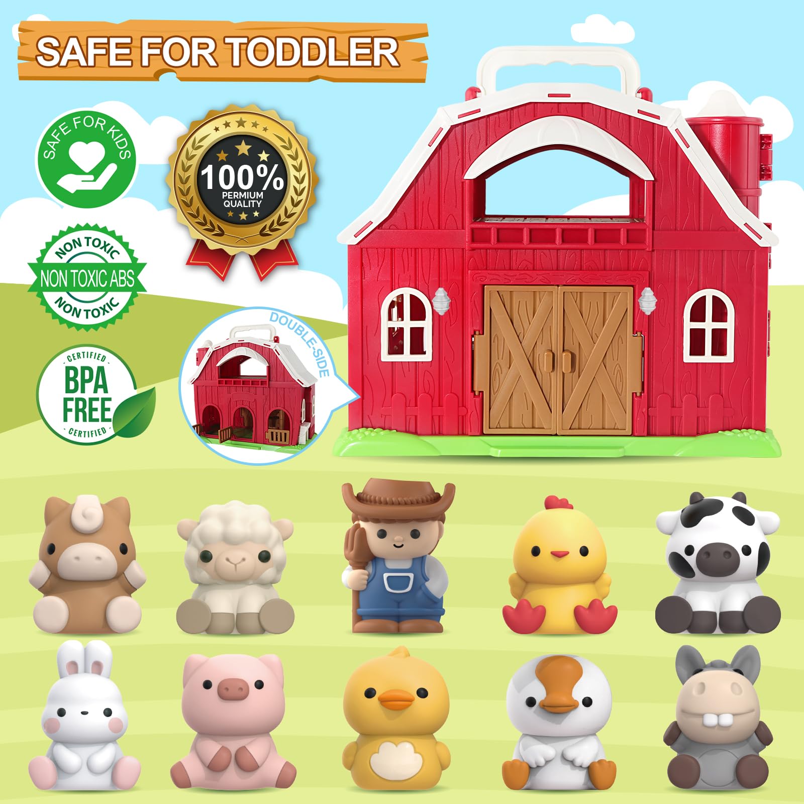 Letapapa foldable barn compact storage for quick clean-up and easy portability.