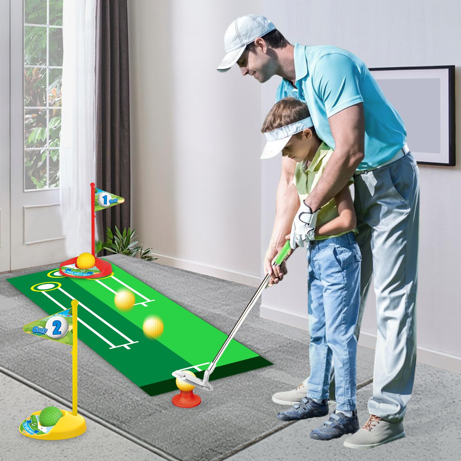 Letapapa golf-rack keeps balls and tees organized during play.