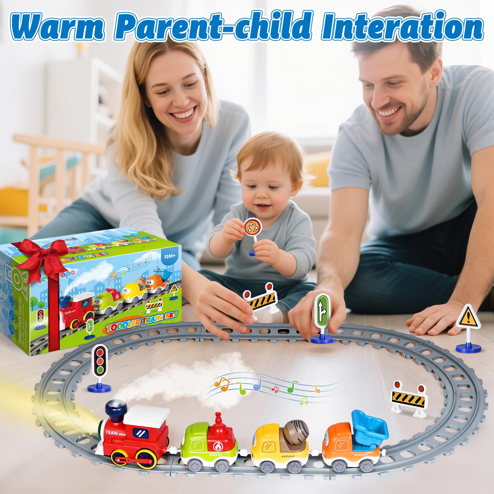 Letapapa magnetic train trucks connect easily for flexible sequences.