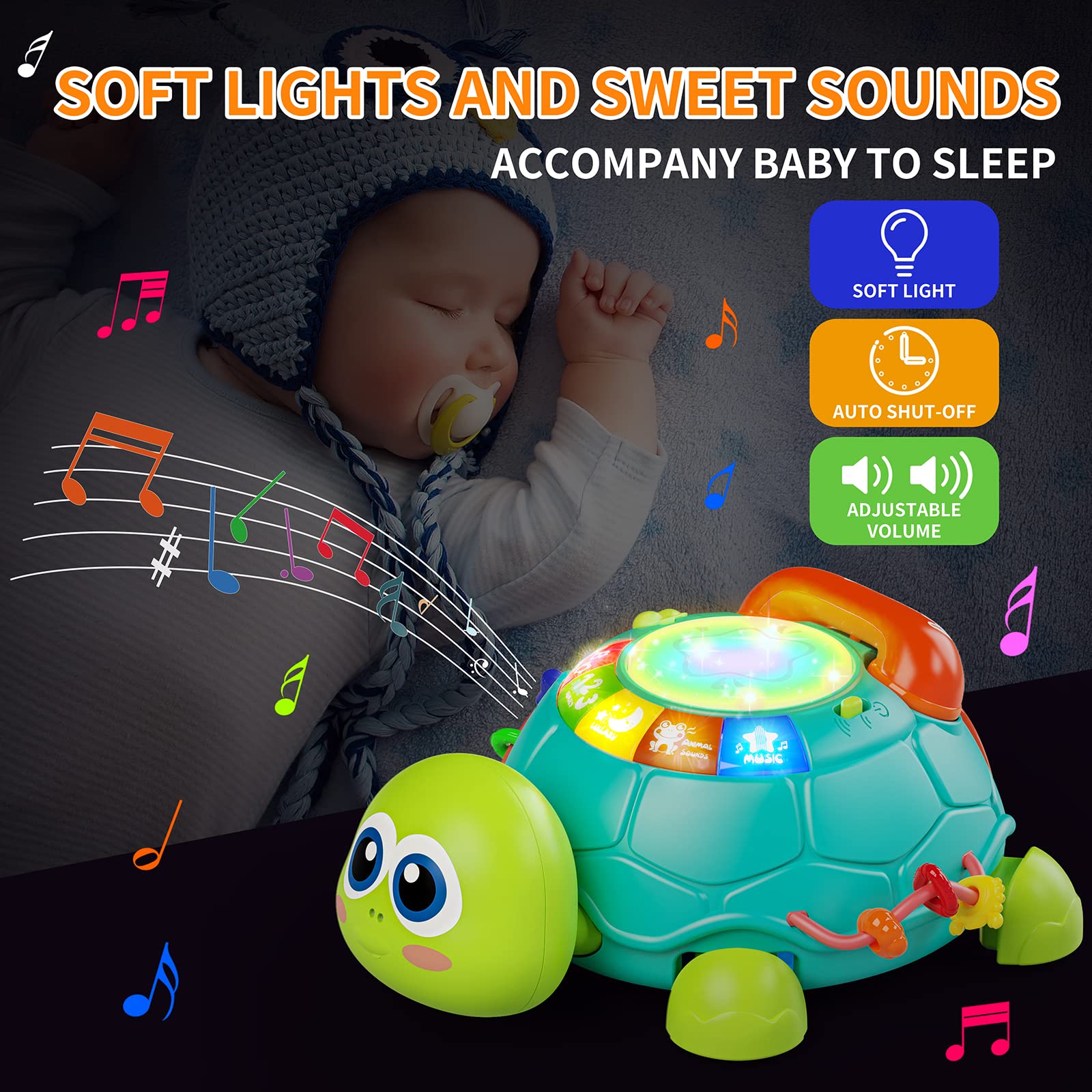 Letapapa music buttons play sounds that delight and calm young listeners
