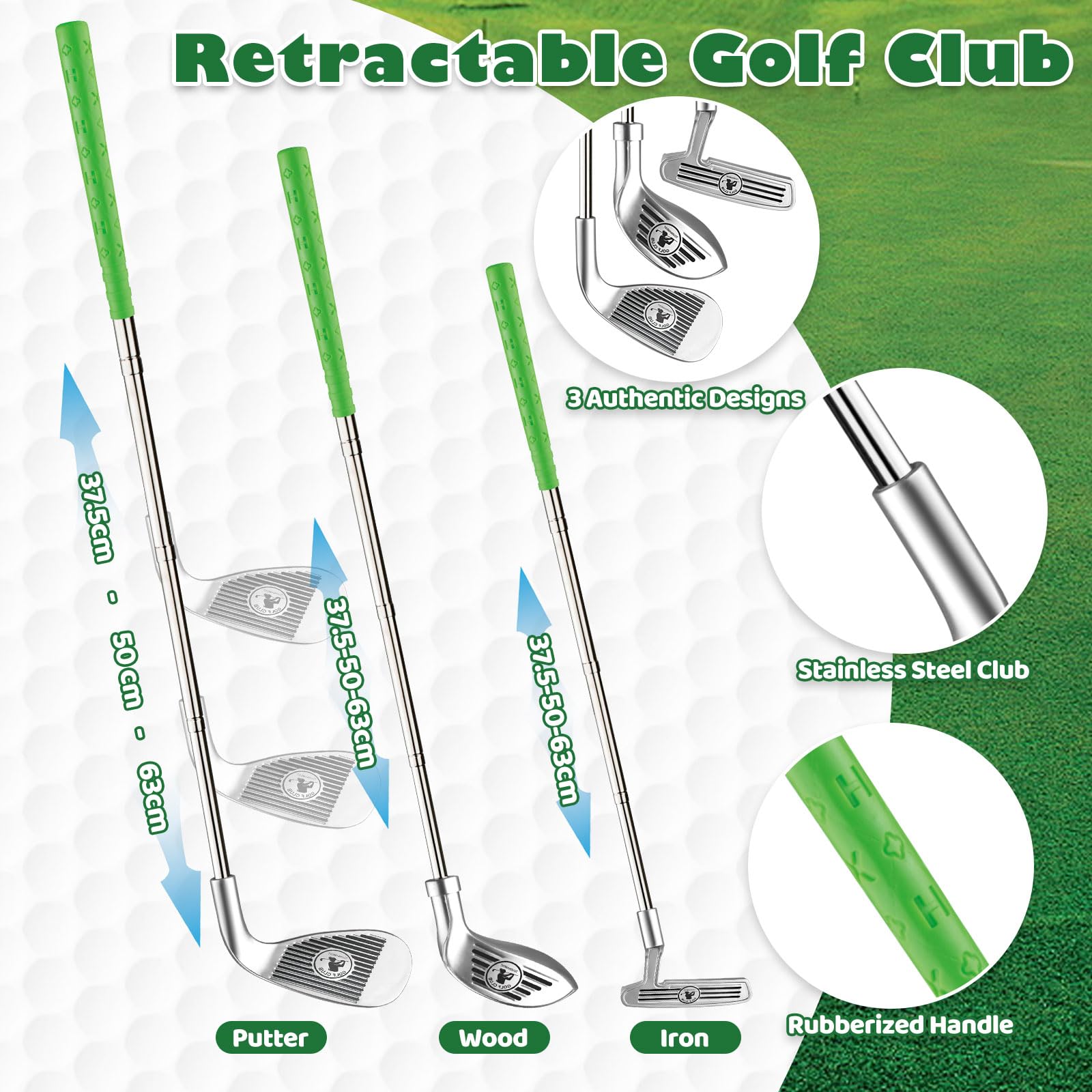 Letapapa putting-mat for practicing short strokes and aiming accuracy.