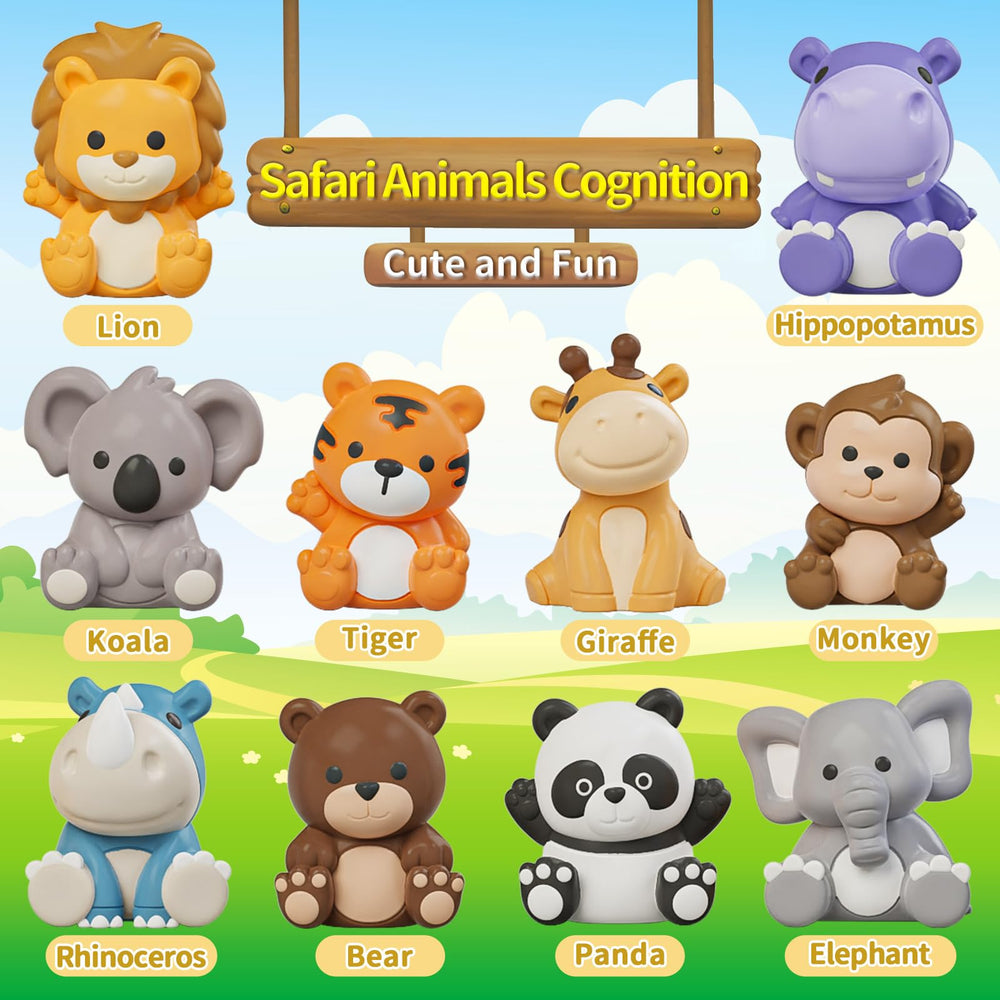 Letapapa safari animal puppets panda for imaginative swaps and sound imitation