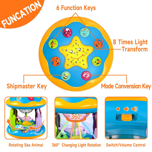 Letapapa sea animals sounds with melodies engage infant senses.
