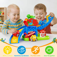 Letapapa spinosaurus car on track supports cause-and-effect play