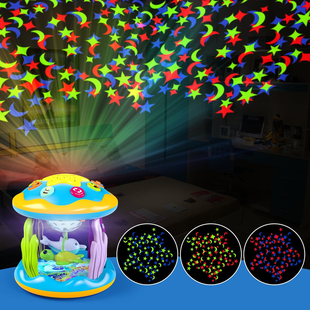Letapapa stars night light projector creates soothing bedtime visuals.