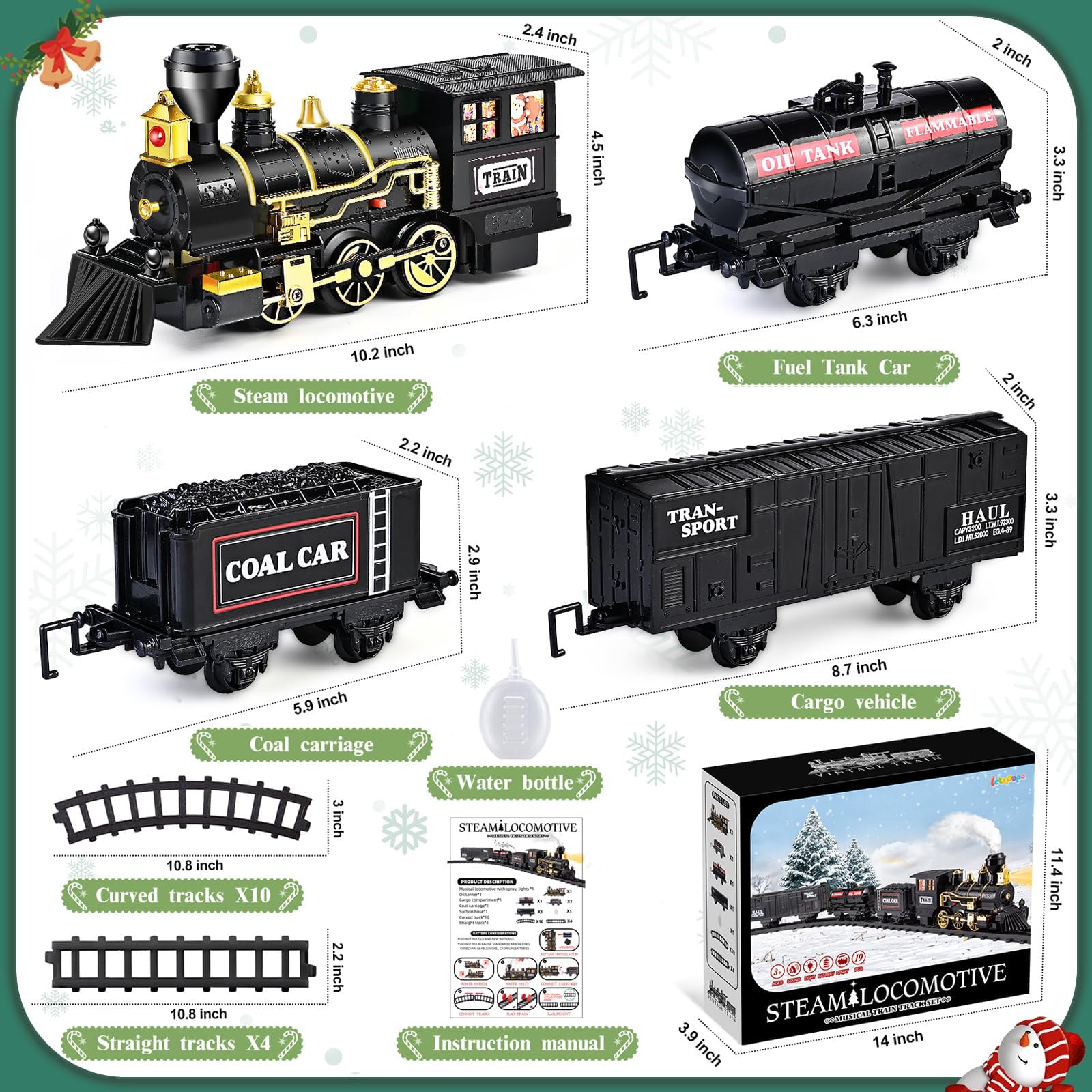 Letapapa coal car produces realistic steam and whistle for imagination.