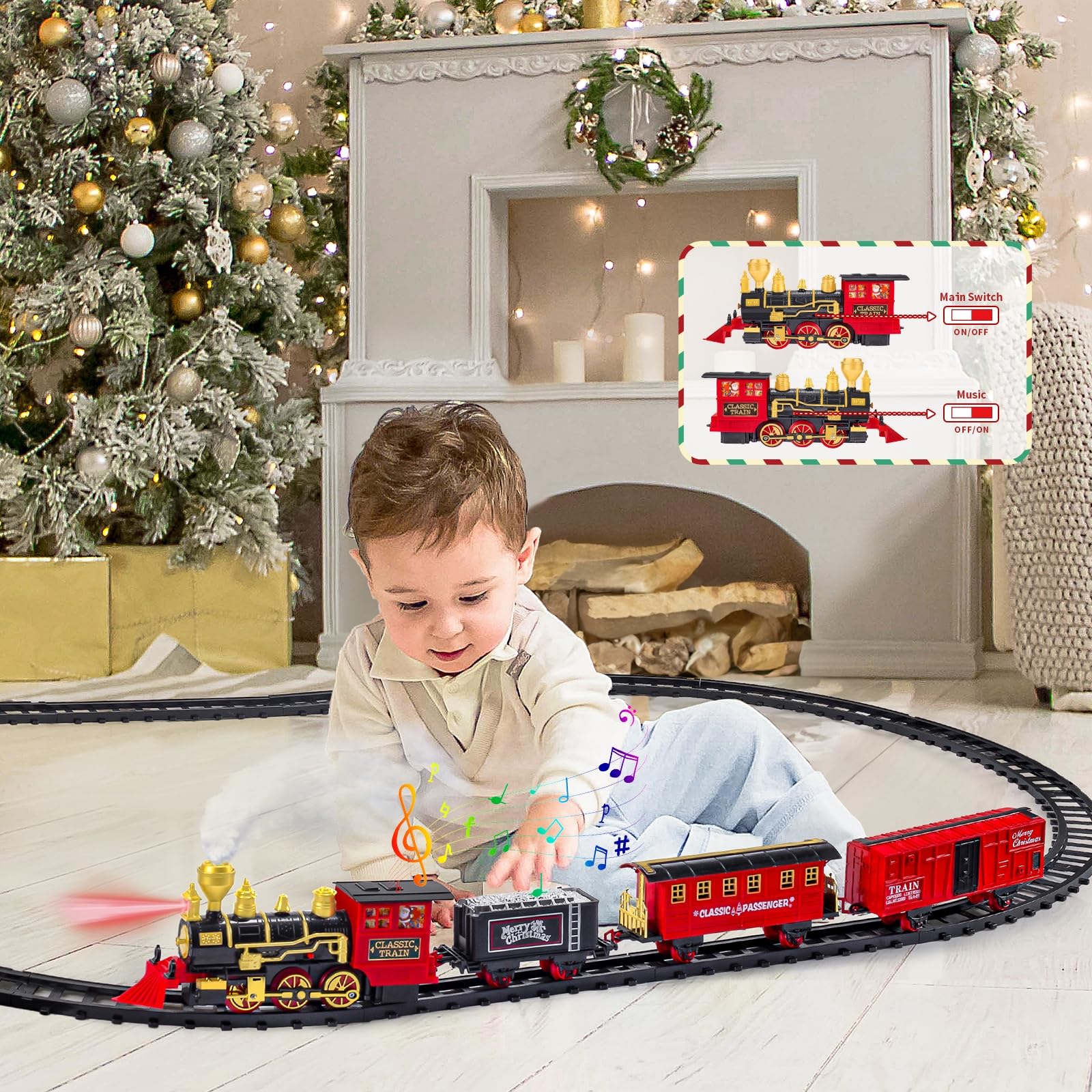 Letapapa track collection enables circular or oval layouts around the tree.