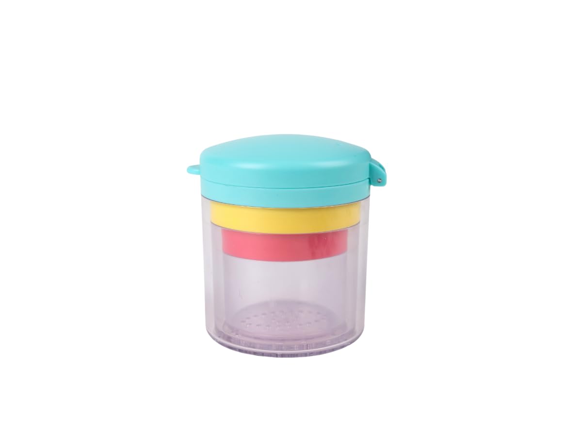 Leticia's Corner stackable canisters illustrate fine motor skills during stacking and unstacking.